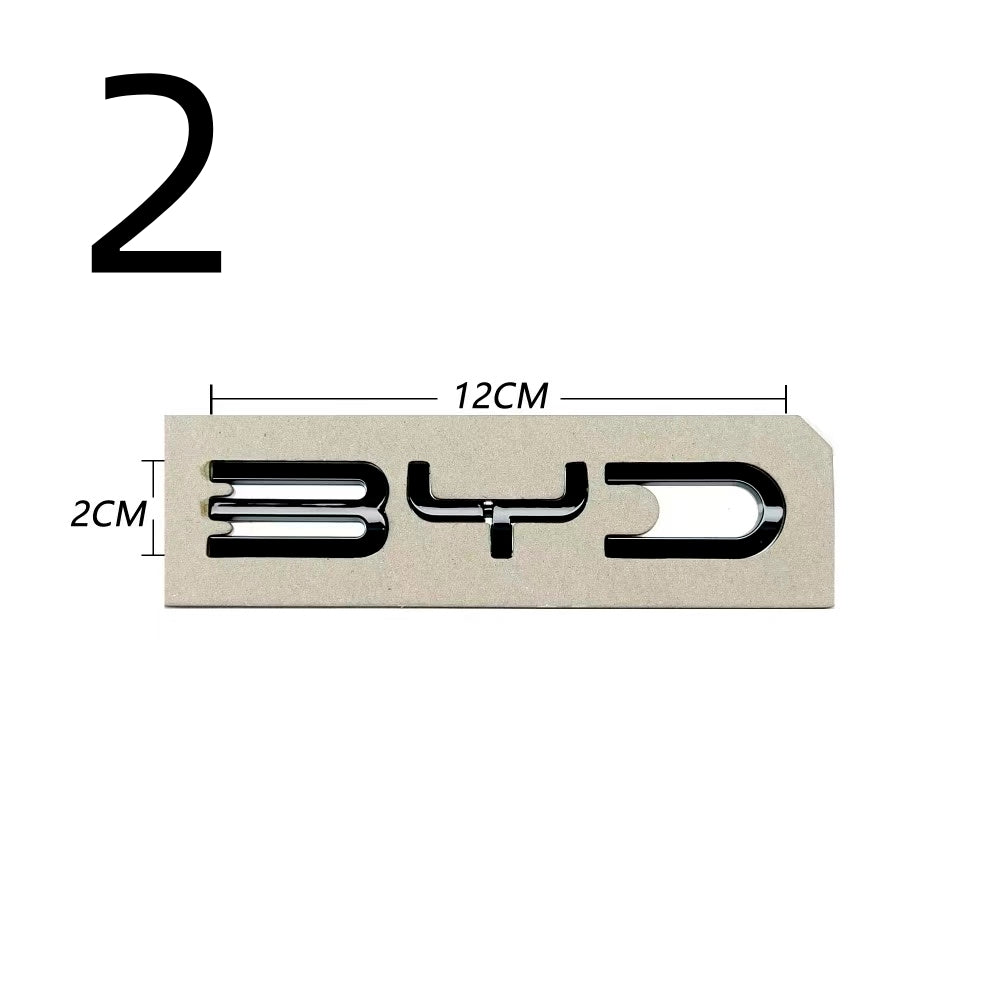 BYD Insignias de Parachoques Trasero Negro Brillante LOGO