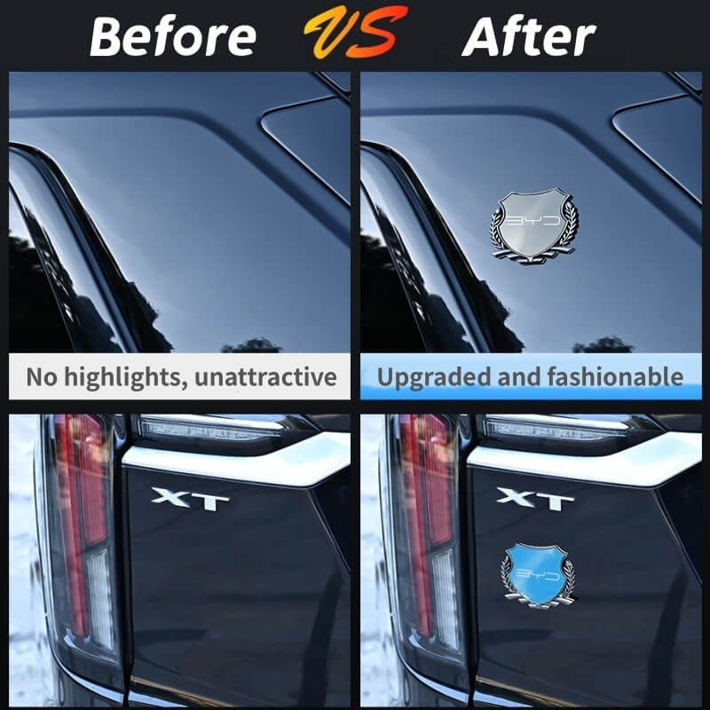 3D Metal Car Trunk Window Side Emblem Badge Decal Sticker For BYD