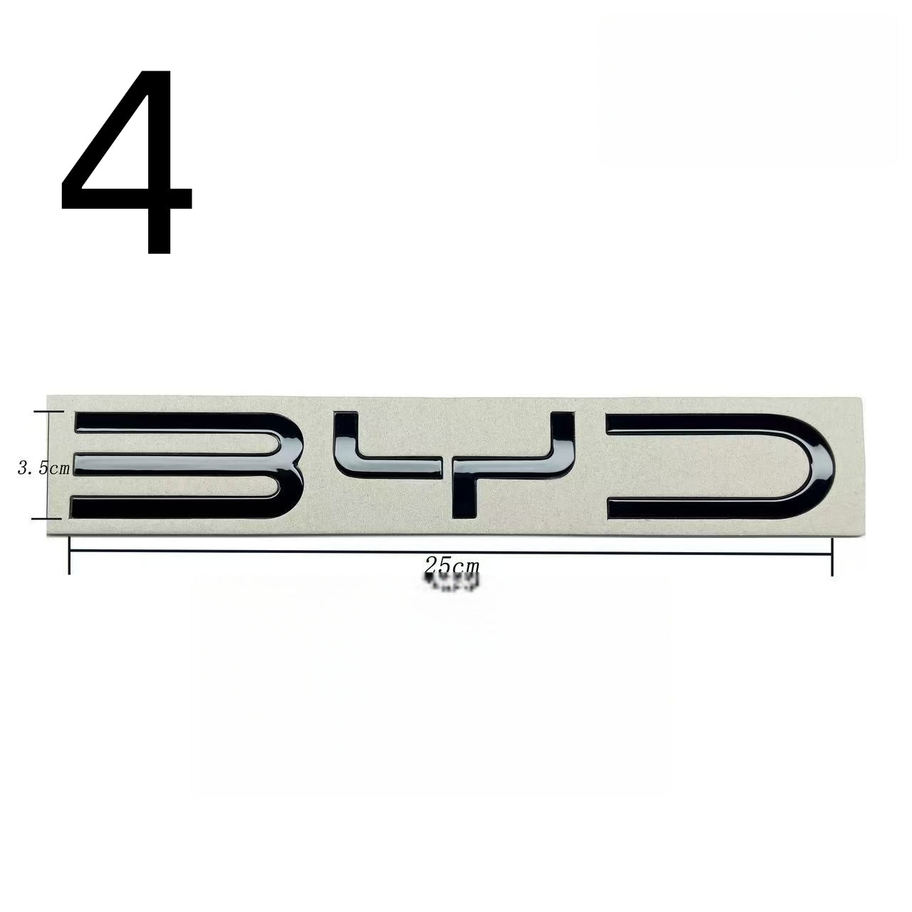 BYD Insignias de Parachoques Trasero Negro Brillante LOGO