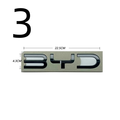 BYD Insignias de Parachoques Trasero Negro Brillante LOGO