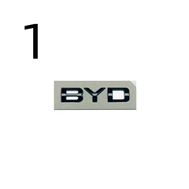 BYD Insignias de Parachoques Trasero Negro Brillante LOGO