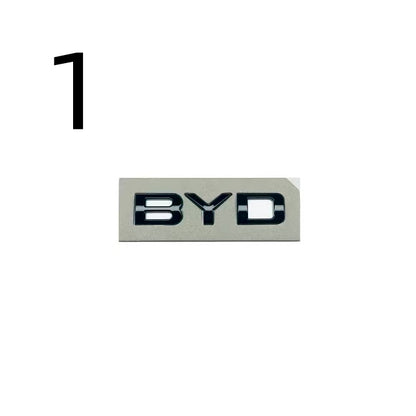 BYD Insignias de Parachoques Trasero Negro Brillante LOGO