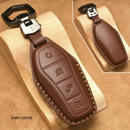 BYD Luxury Leather Car Key Case Cover Fob Shell