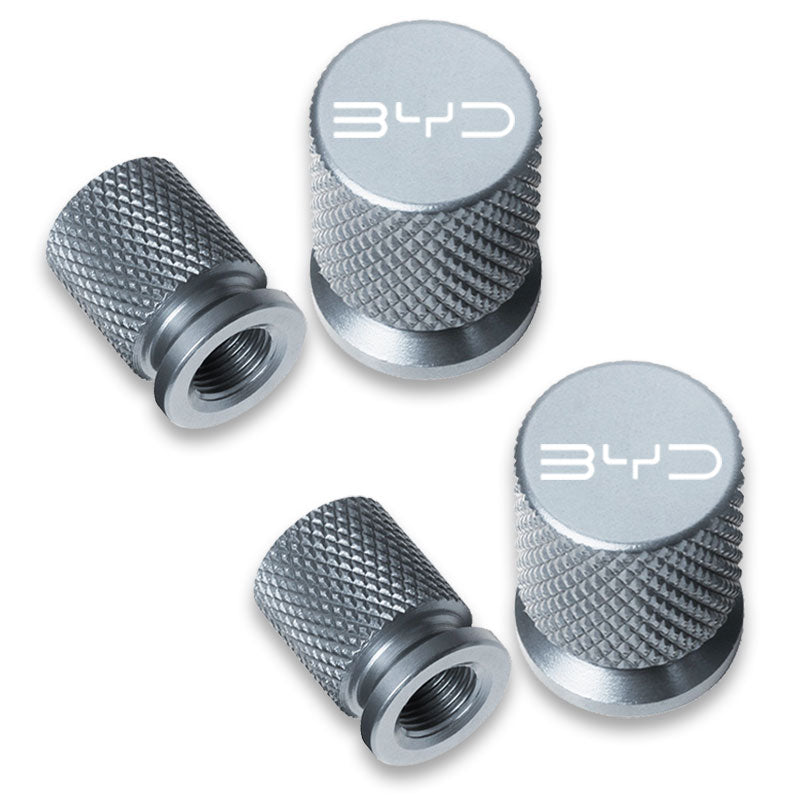 4pcs Tapas de válvula de neumático de rueda de aluminio para BYD
